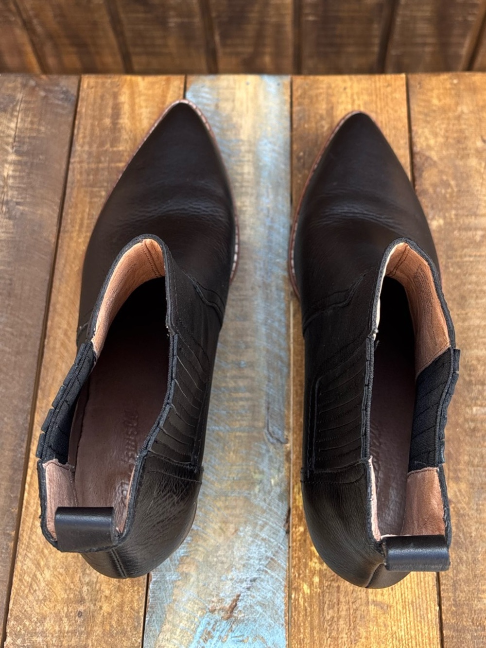 Madewell Chelsea Black Leather Ankle Boots - Picture 13 of 16